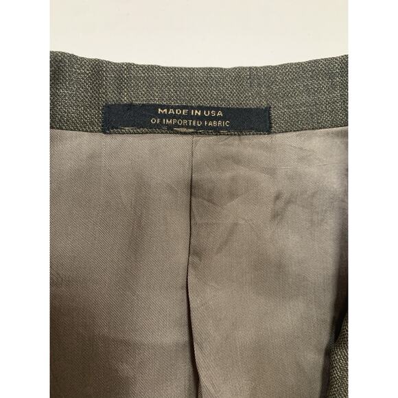 HART SCHAFFNER MARX Made in USA Subtle Plaid Suit in Everyday Brown Size 44 R - Picture 14 of 15